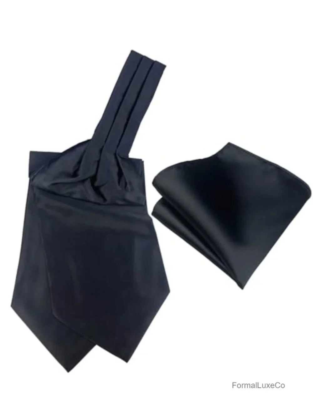 Men's Self-tie Cravat Ascot & Pocket Square Set Polyester Wedding